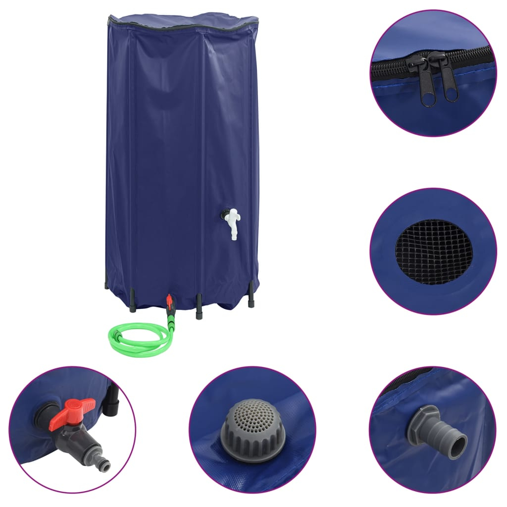vidaXL depósito de agua plegable con grifo PVC 380 l
