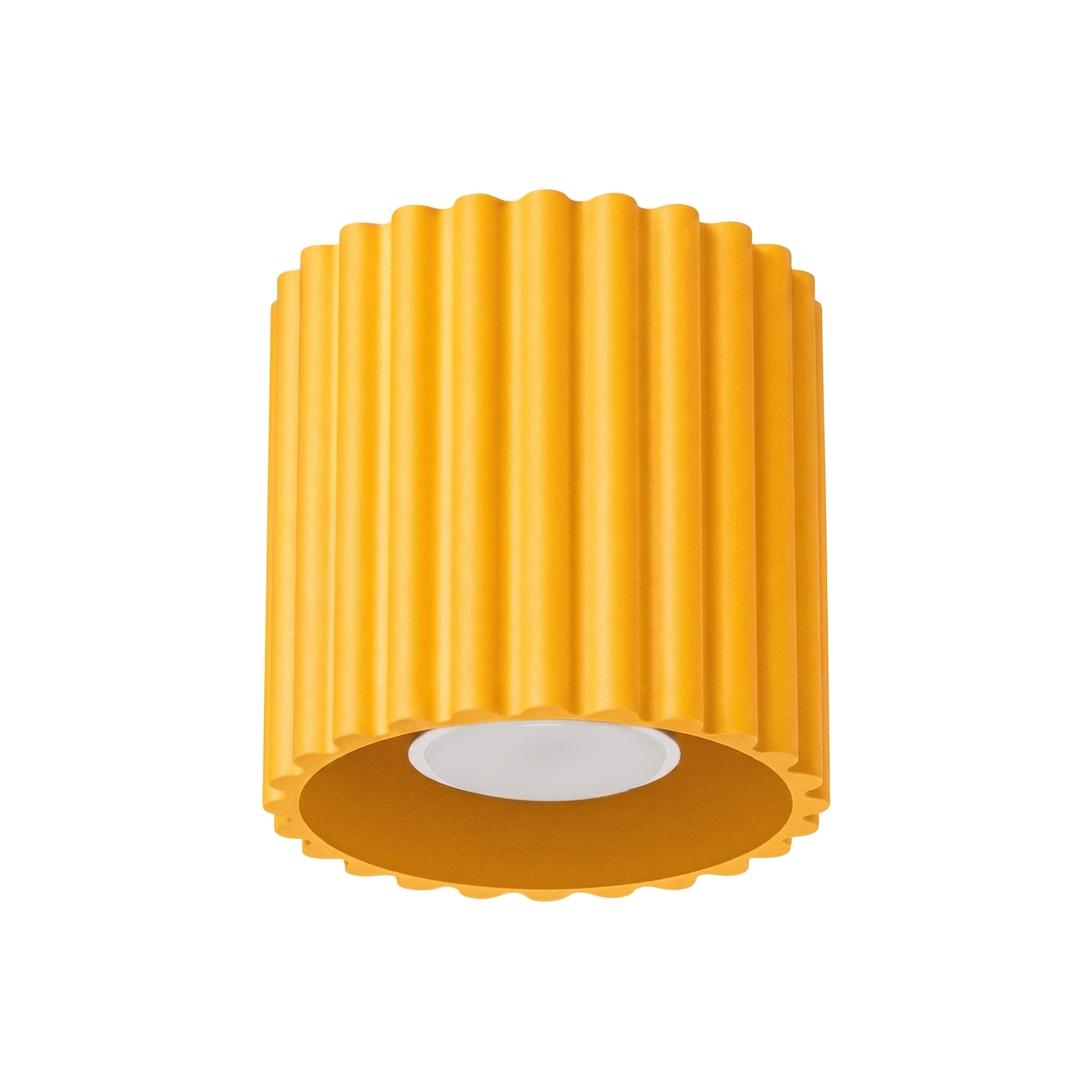 Plafons aura 1 amarelo alumínio 10x10x10cm