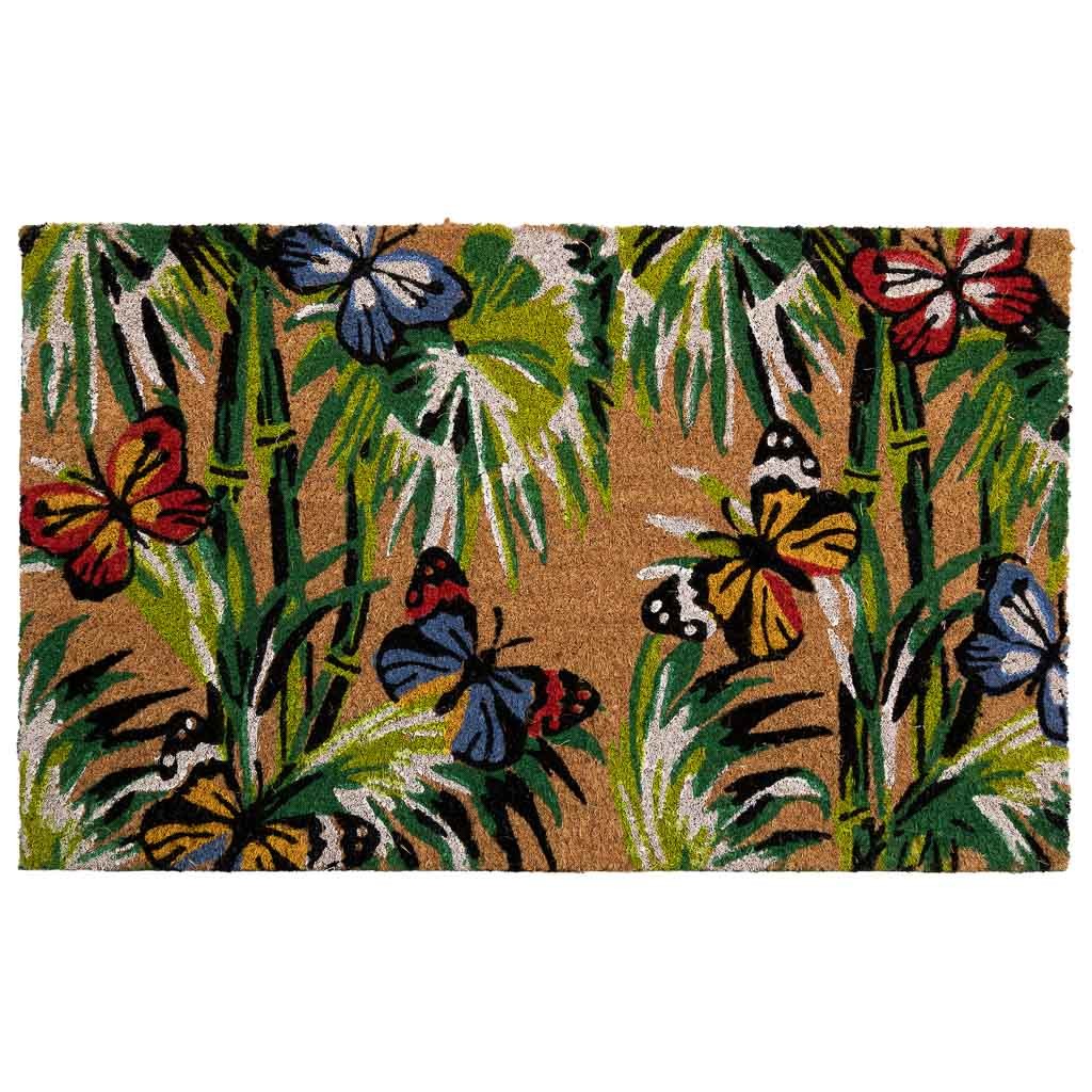 Capacho em PVC estampado verde 45x75