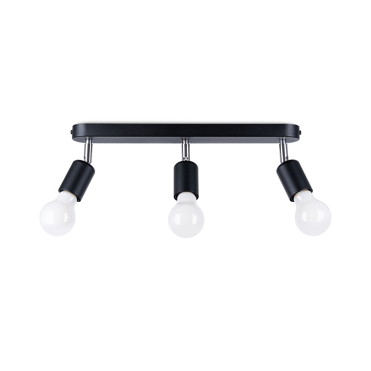 Lámpara de techo fornes 3 negro acero 40x13.5x6cm