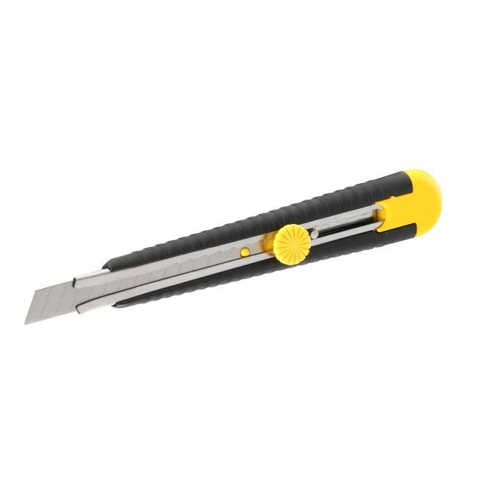 Cortador stanley mpo 9mm - cabo de elastômero macio e sistema de travamento