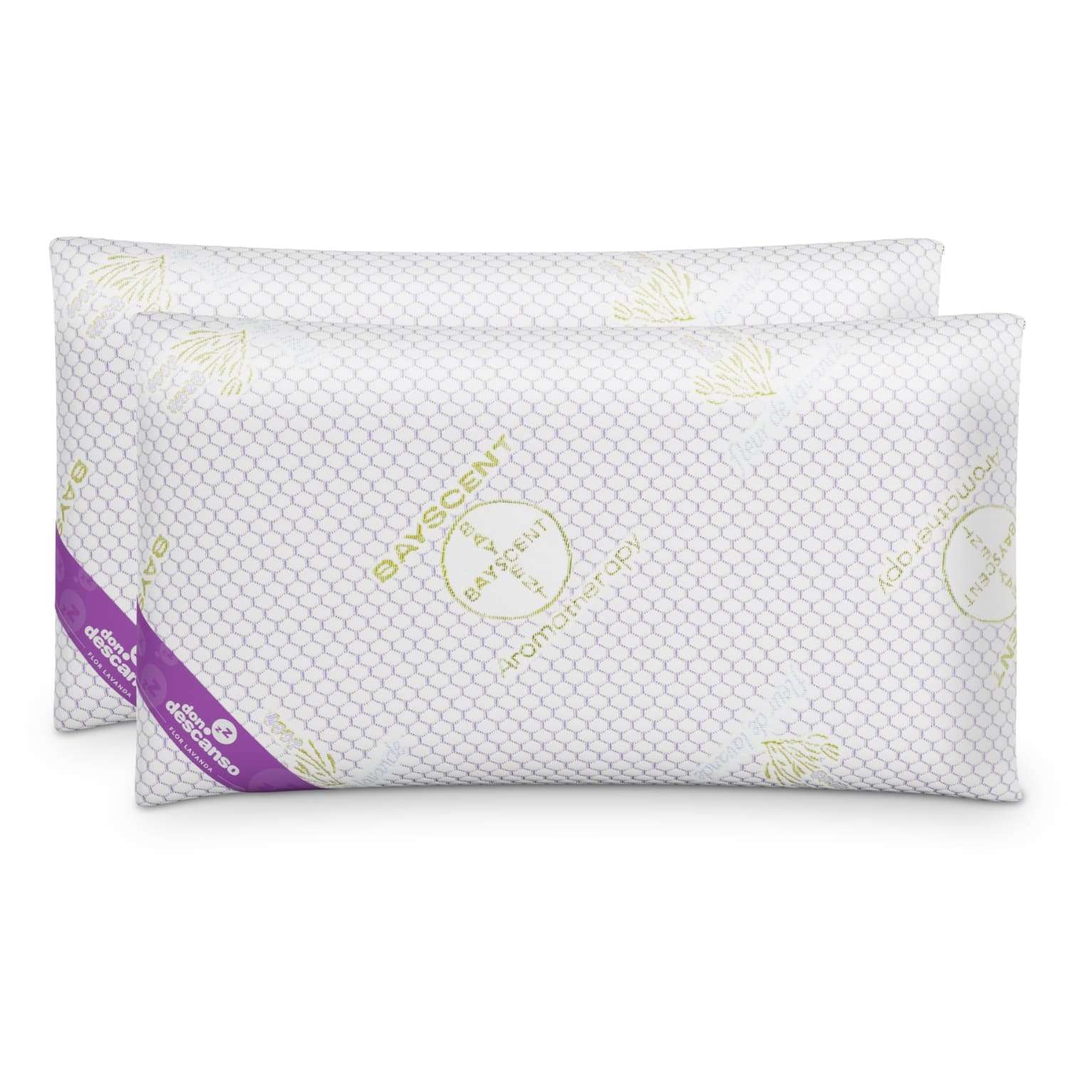 Nalui almofadas viscoelásticas lavanda firmeza média aloe vera 70x38 cm