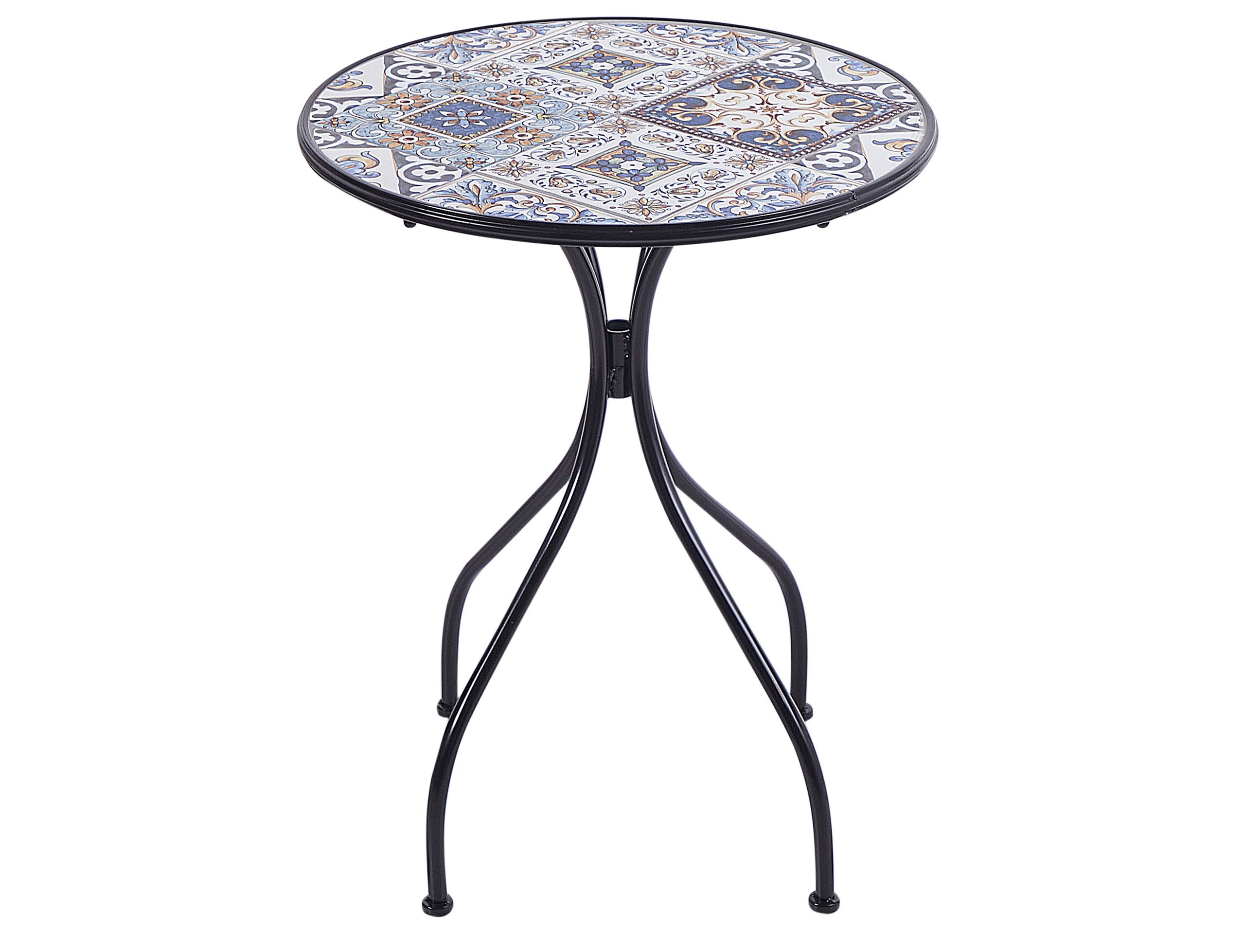 Mesa de balcón civita 60 cm 60 cm metal negro