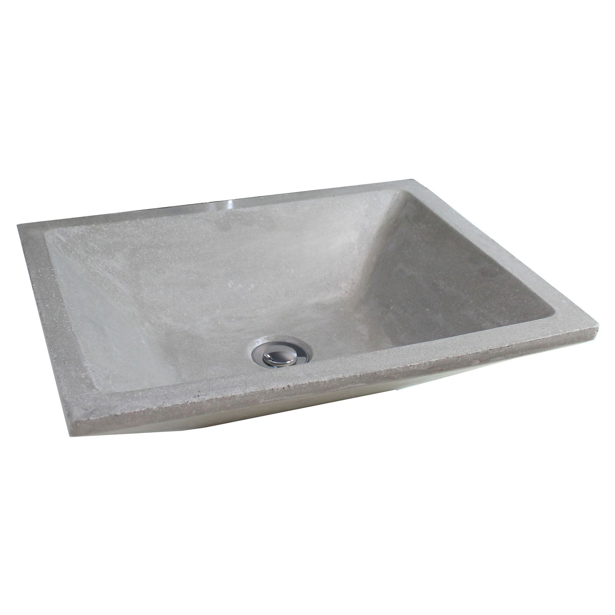 Ondee - lavatório retangular tamara cinza - 40cm - terrazzo - sem descarga