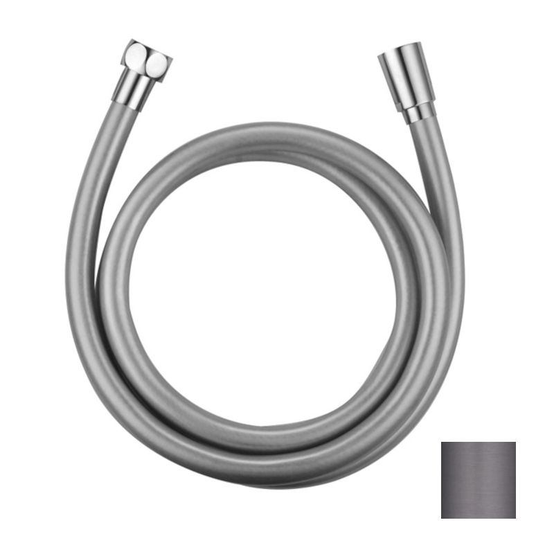 Tubo de duche PVC 150 cm preto metalizado lente de cano de fuzil