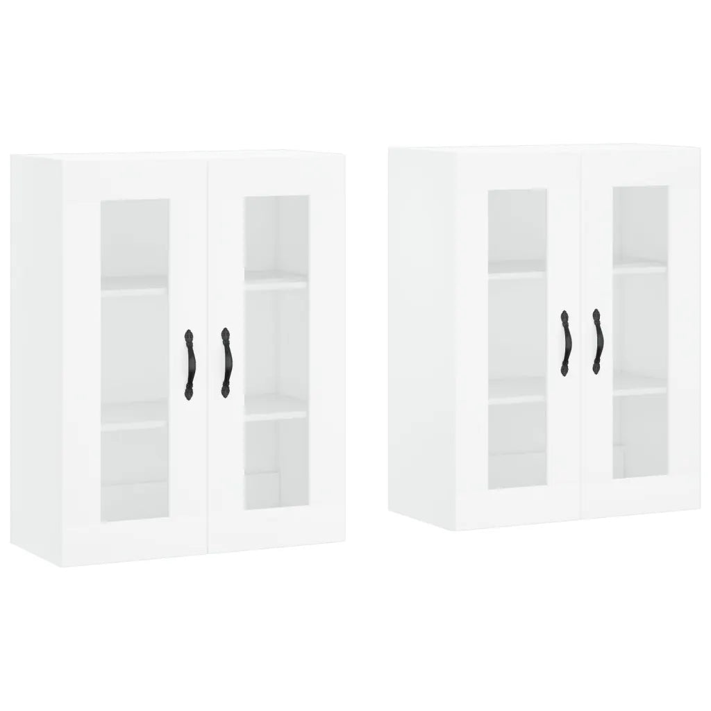 Conjunto de 2 armarios de almacenamiento blancos para montaje