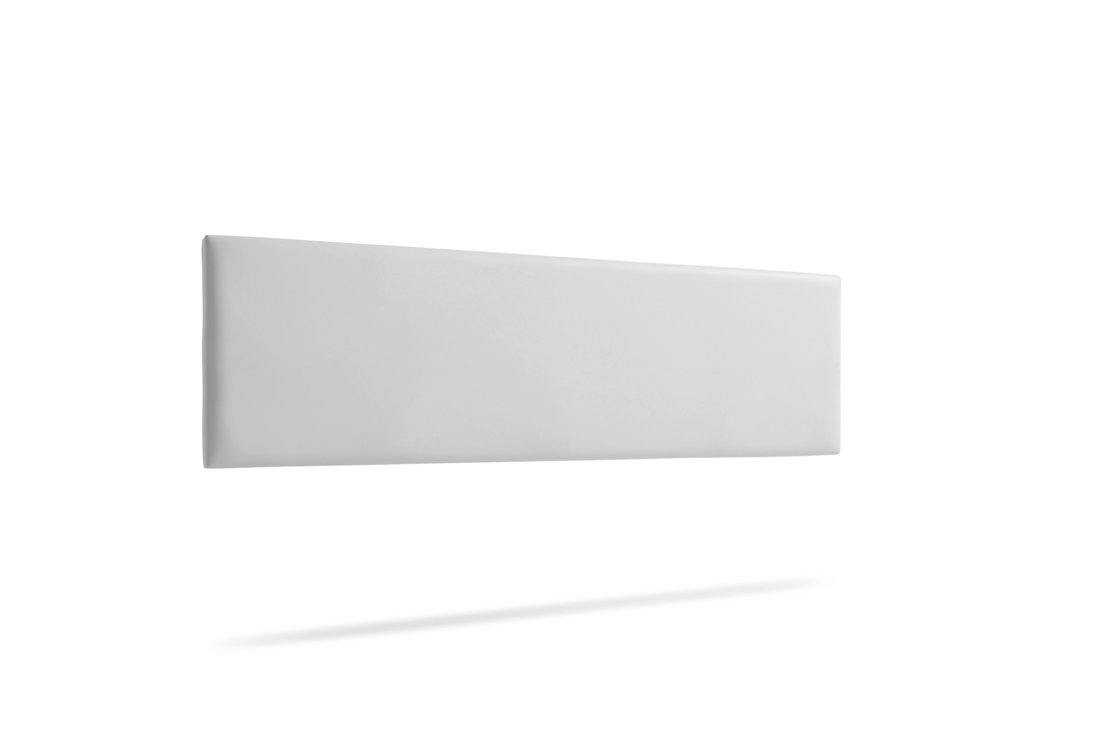Cabeceira estofada nova pele sintética 220x50x5 cm - branco - moonia