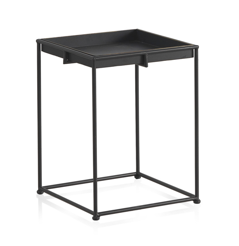 Mesa de centro de metal, 38x38x50cm