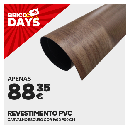 Revestimento PVC| Composiçao 80% PVC / 20% Vinil| 1MM| Carvalho Escuro Cor| 140X900CM