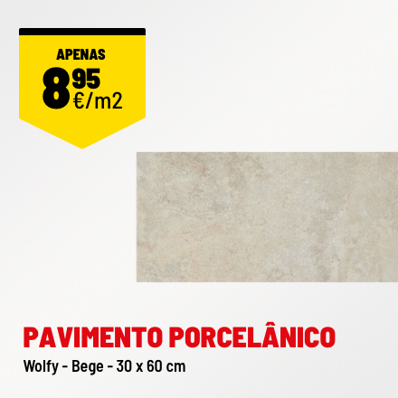 Pavimento Porcelânico Wolfy Bege 30 x 60 cm